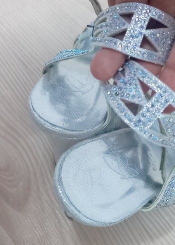 Mavi Parlak  Desenli Topuklu Kadın Ayakkabı - Görsel 8