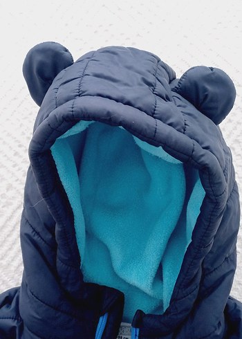 Erkek Çocuk Lacivert Kapüşonlu Mont - Görsel 2