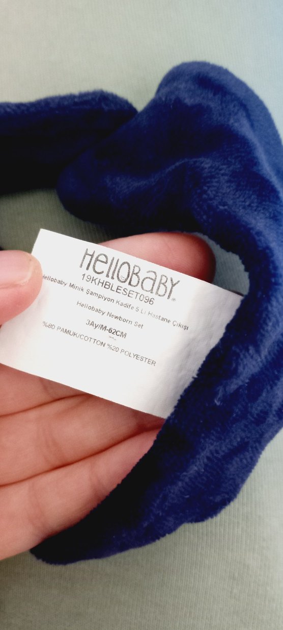 Mavi Parlak Baskılı Bebek Önlüğü - Görsel 3