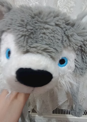 Gri Peluş Kurt  bere şapka 3 / 4 yaş - Görsel 3