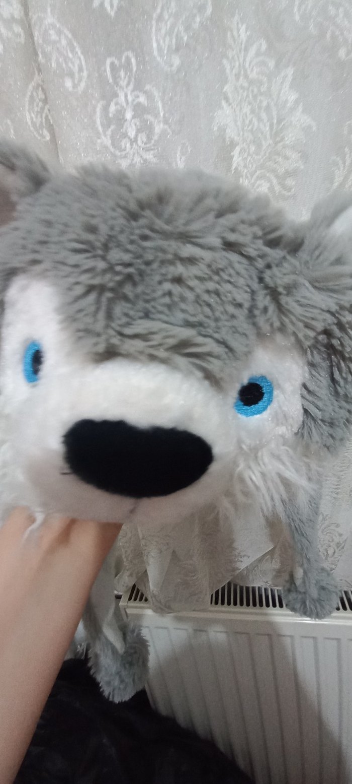 Gri Peluş Kurt  bere şapka 3 / 4 yaş - Görsel 3