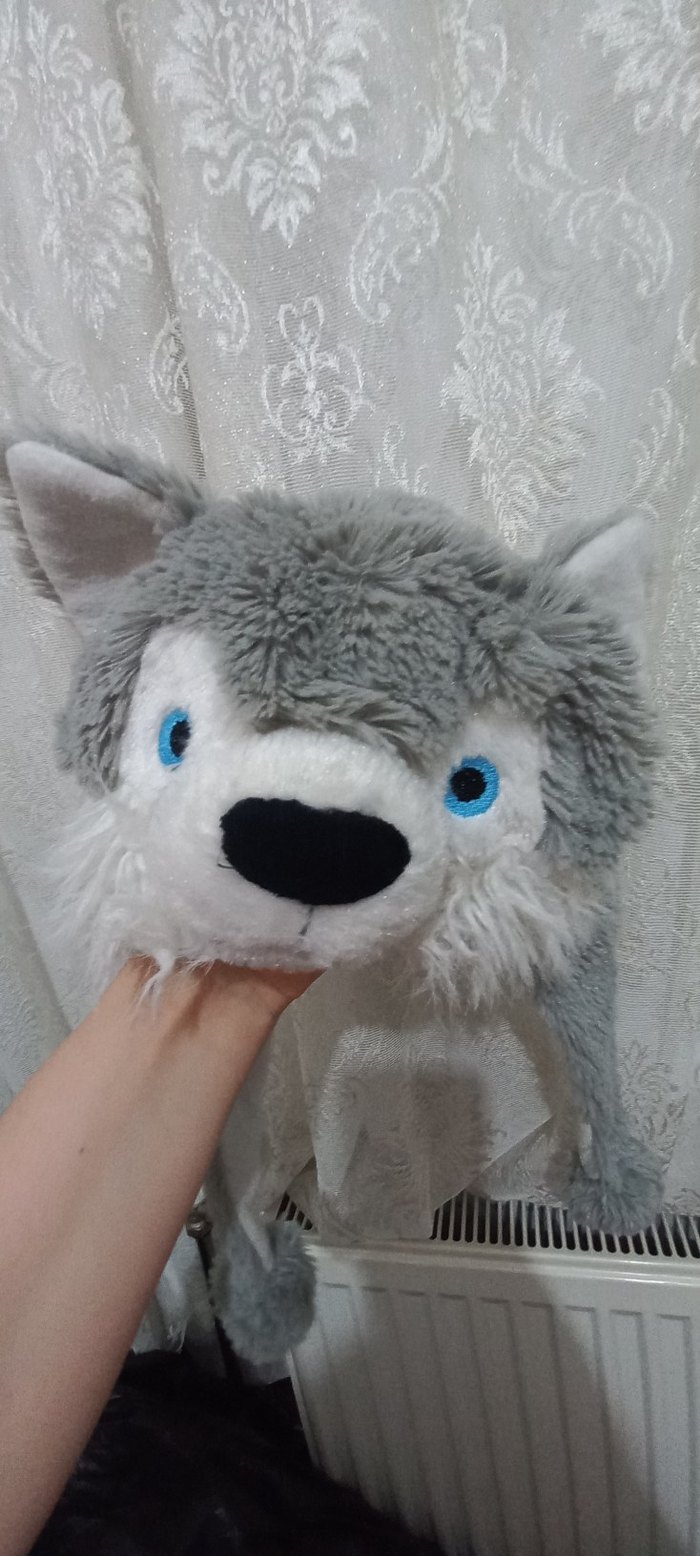 Gri Peluş Kurt  bere şapka 3 / 4 yaş - Görsel 4