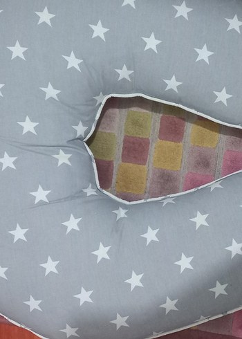 Büyük boy Gri Desenli Emzirme ve Hamilelik Yastığı - Görsel 18