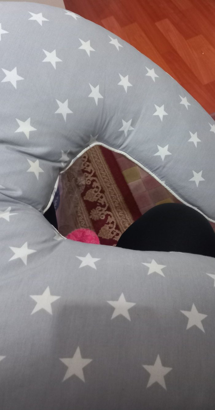 Büyük boy Gri Desenli Emzirme ve Hamilelik Yastığı - Görsel 3