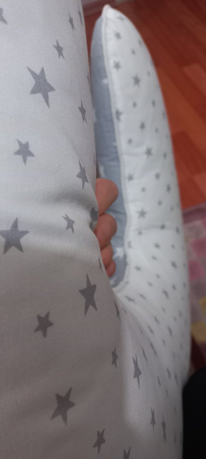 Büyük boy Gri Desenli Emzirme ve Hamilelik Yastığı - Görsel 4