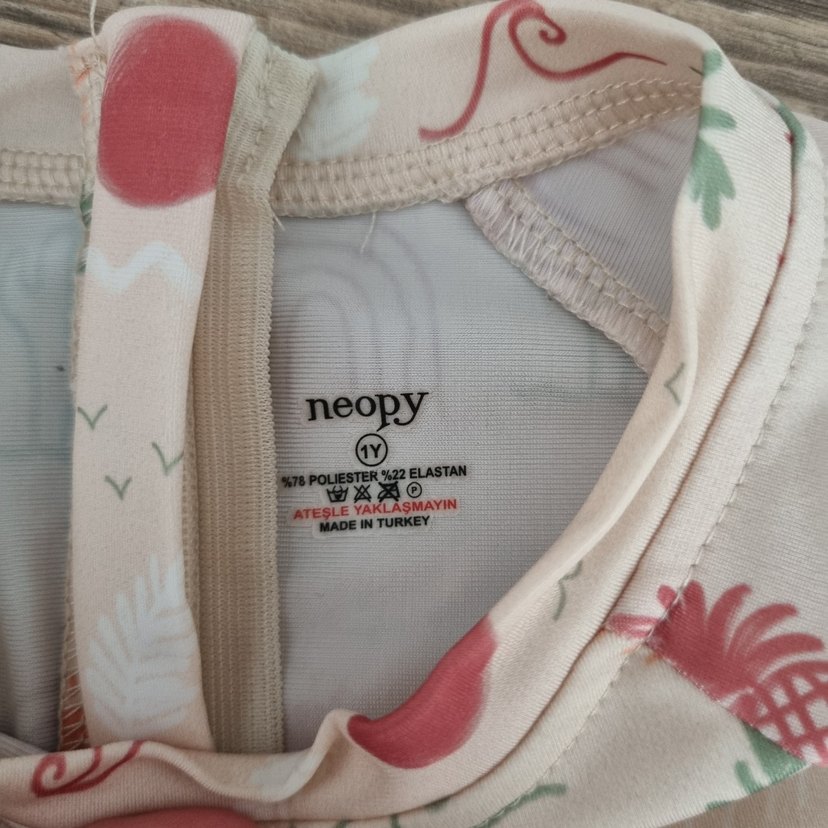 Pastel Desenli Kısa Kollu Erkek Bebek Mayo Takımı - Görsel 4