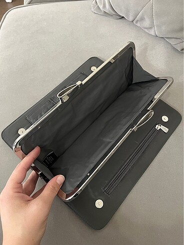 Beden gri Renk Orjinal clutch çanta