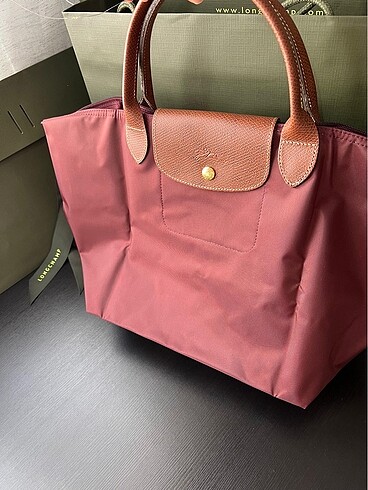 Orjinal bordo Longchamp m boy