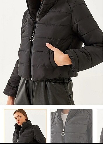 Şişme Crop Mont 