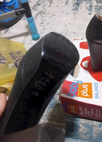 Siyah  Platform Topuklu Kadın Stiletto - Görsel 2