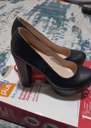 Siyah  Platform Topuklu Kadın Stiletto - Görsel 3