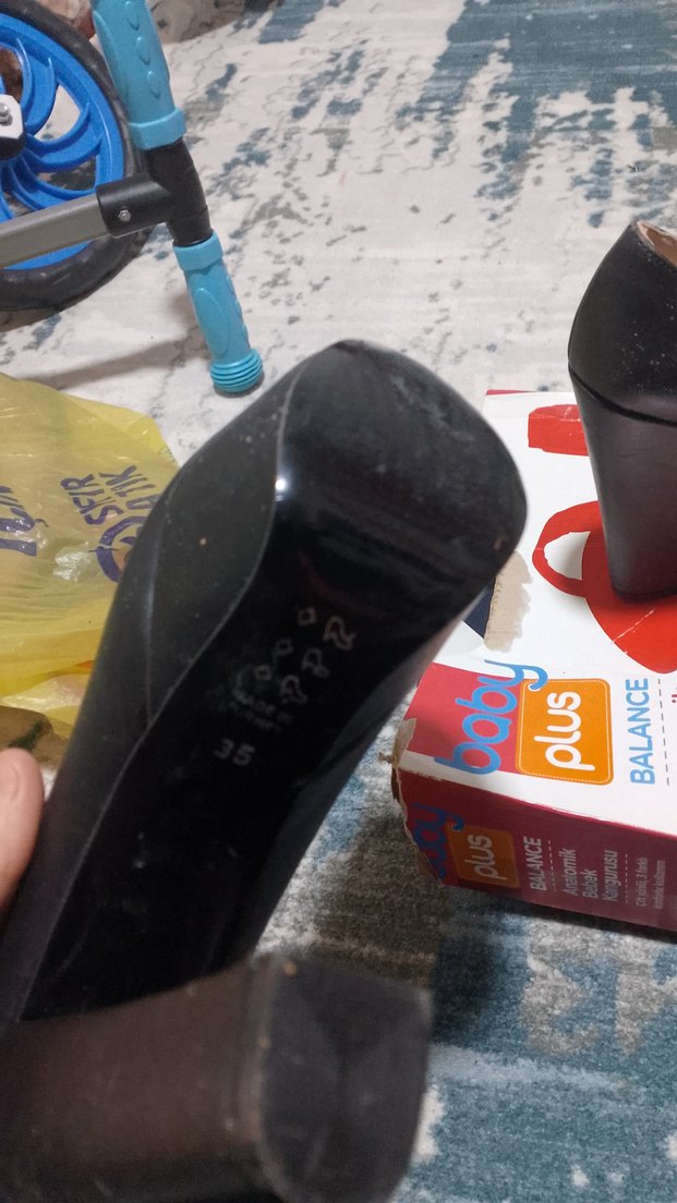 Siyah  Platform Topuklu Kadın Stiletto - Görsel 2