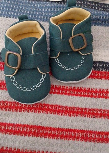 Renkli Erkek Bebek İlk Adım Ayakkabıları Velcro - Görsel 6