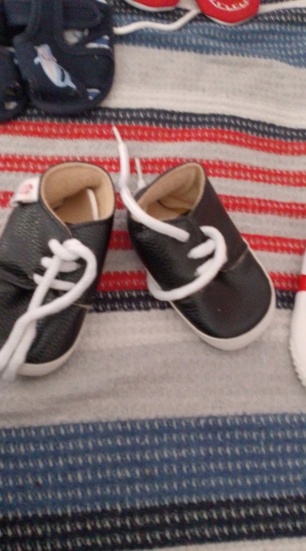 Renkli Erkek Bebek İlk Adım Ayakkabıları Velcro - Görsel 3