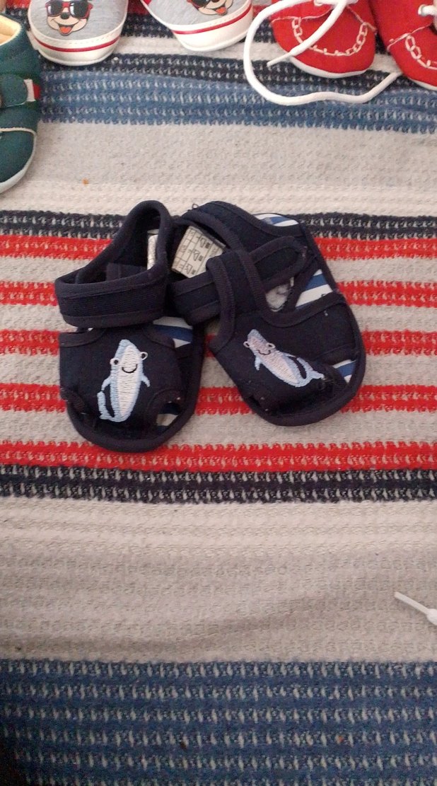 Renkli Erkek Bebek İlk Adım Ayakkabıları Velcro - Görsel 4