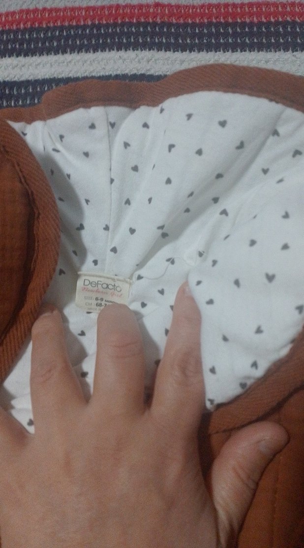 Kahverengi unisex Bebek Düğmeli Tulumu - Görsel 3