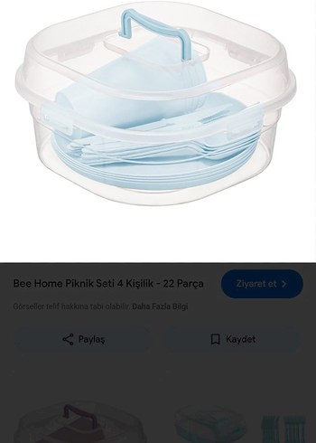 Sütaş marka 4 Kişilik Piknik Seti - 22 Parça - Görsel 2