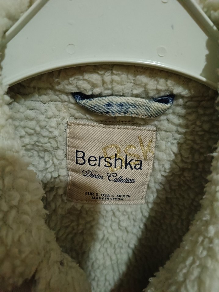 Düğmeli Beyaz  tüylü Kot Ceket, - Görsel 2