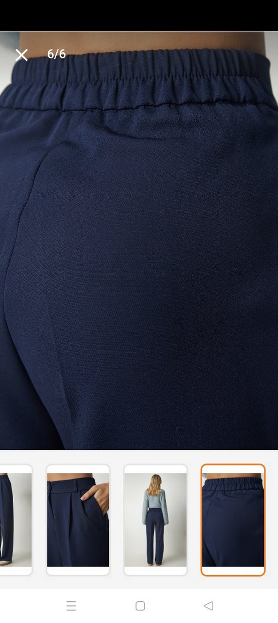 Kadın Lacivert plazo Pantolon - Görsel 4