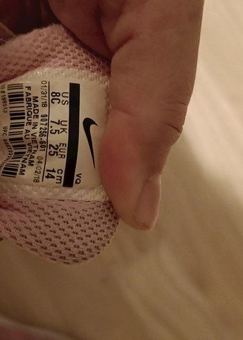 Kız Çocuk Pembe Cırt Cırtlı Spor Ayakkabı nike - Görsel 5