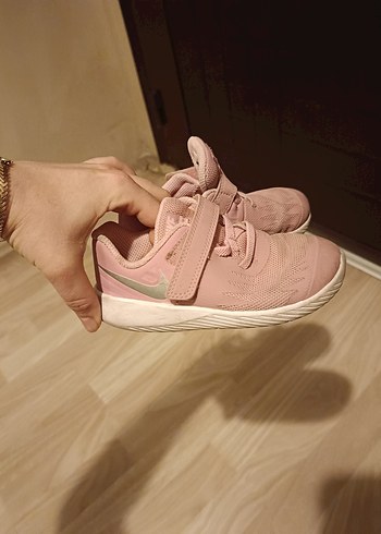 Kız Çocuk Pembe Cırt Cırtlı Spor Ayakkabı nike - Görsel 2
