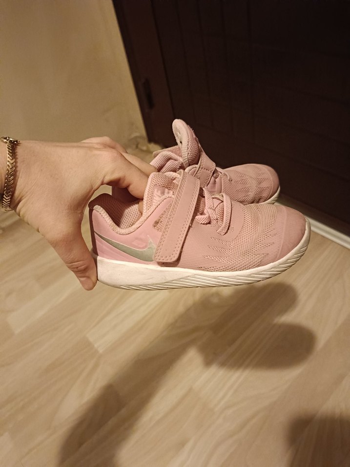 Kız Çocuk Pembe Cırt Cırtlı Spor Ayakkabı nike - Görsel 2