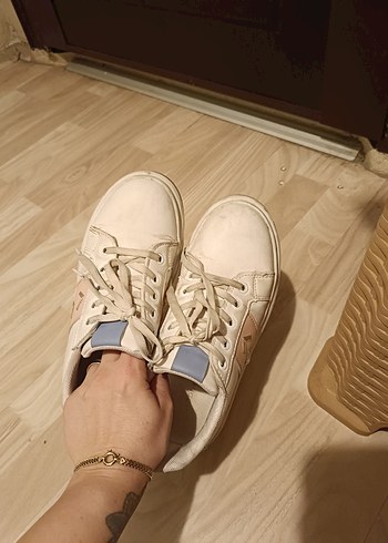 Beyaz fabrika spor ayakkabı - Görsel 5