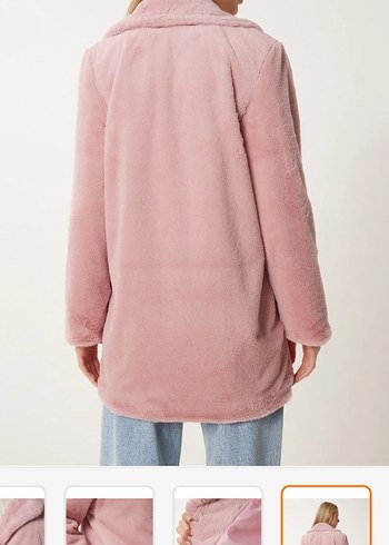 pembe peluş mont astarlı - Görsel 3