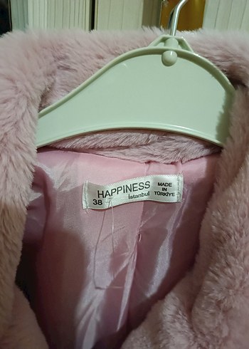 pembe peluş mont astarlı - Görsel 5