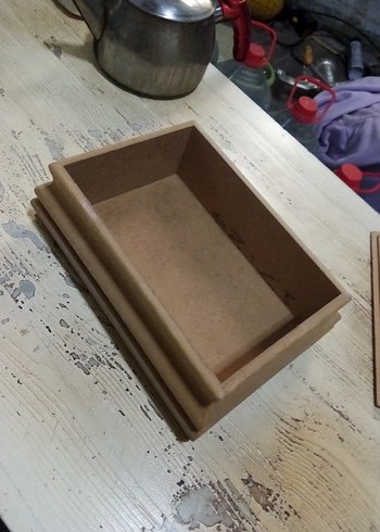 Koyu Bej Dolap Düzenleyici Kutusu ahsap - Görsel 4