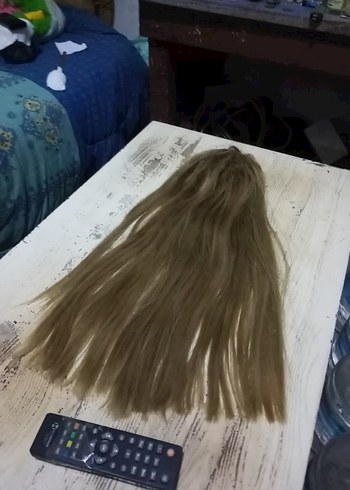 Gercek sac tepelik 52 cm 158 gıram - Görsel 6