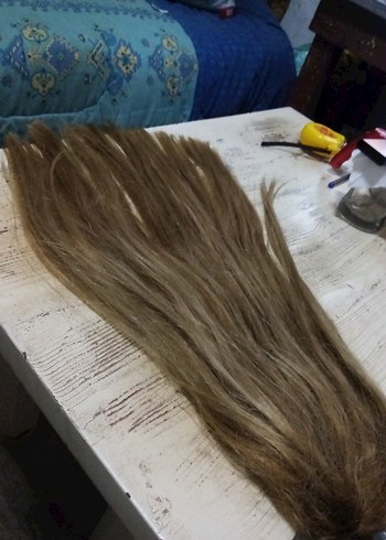 Gercek sac tepelik 52 cm 158 gıram - Görsel 3