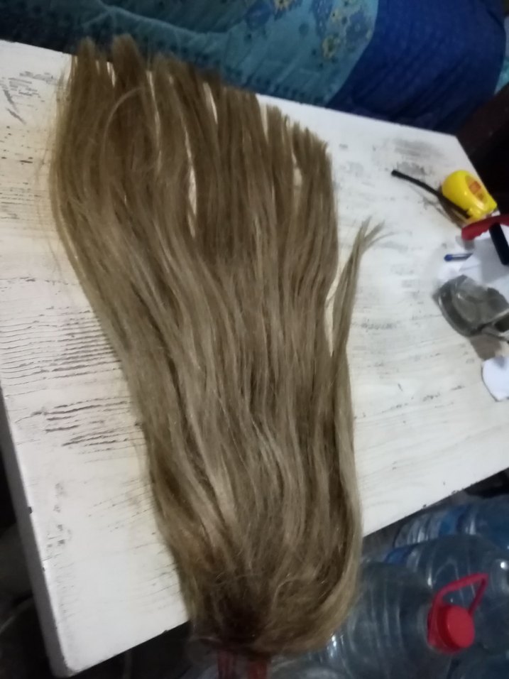 Gercek sac tepelik 52 cm 158 gıram - Görsel 4