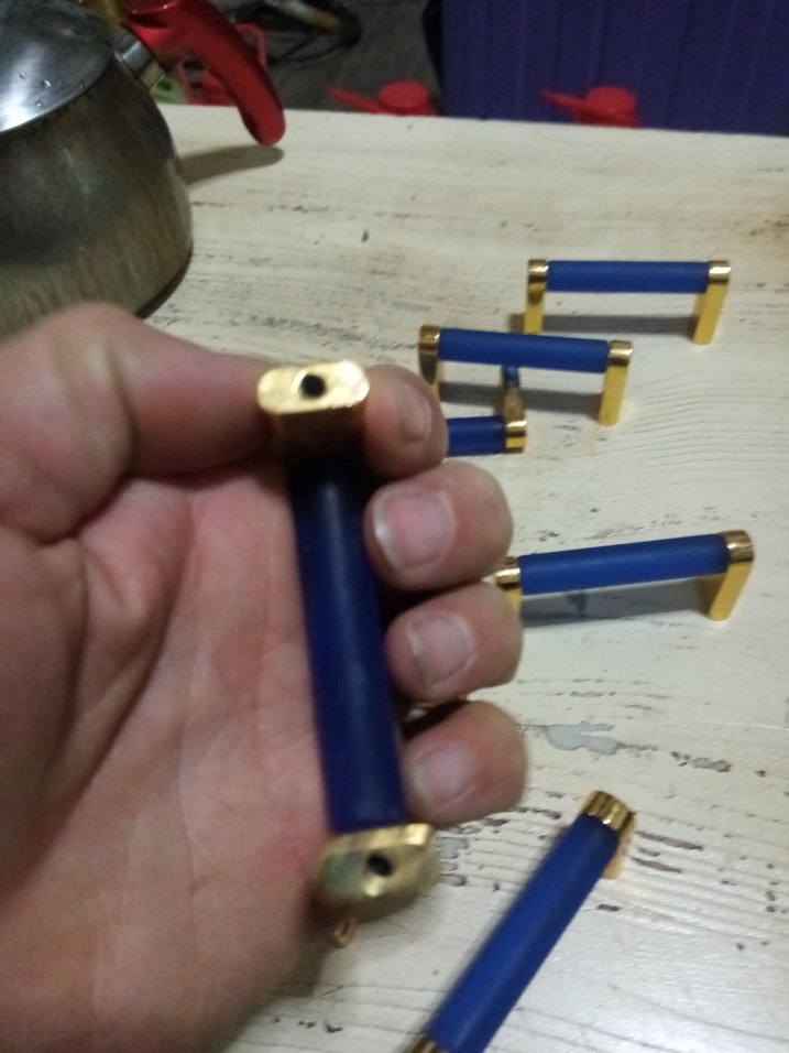 Mavi ve Altın Renkli Mobilya Kulpları 13 parca - Görsel 3