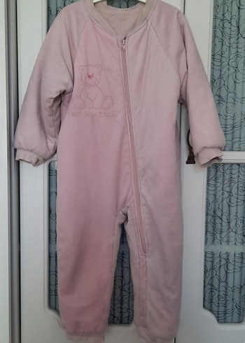 Diğer Kız Bebek Fermuarlı Pembe Tulumu