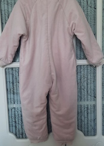 3 Yaş Beden Kız Bebek Fermuarlı Pembe Tulumu