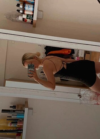 siyah şık elbise - Görsel 3