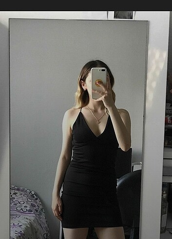 siyah şık elbise - Görsel 4