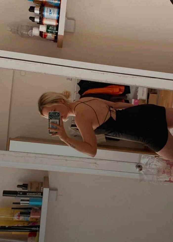 siyah şık elbise  - Görsel 3