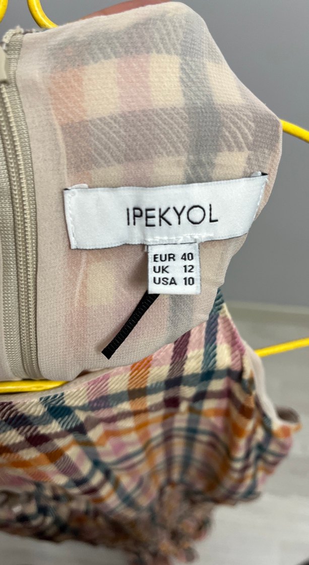 Piliseli, Uzun, Çok Renkli Kadın Elbise - Görsel 4