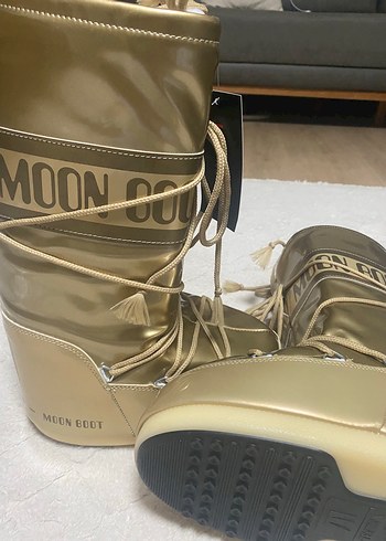 Moon Boot Altın Rengi Kadın Moon Boot Wedge Topuklu Bot