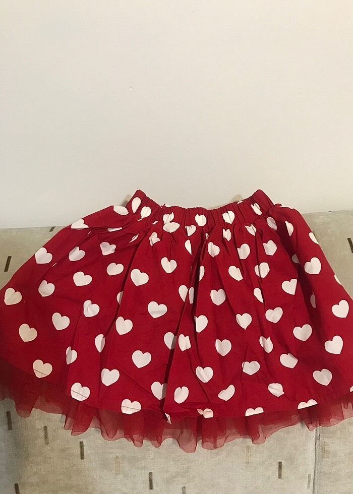 Kırmızı renk kız etek - Görsel 2