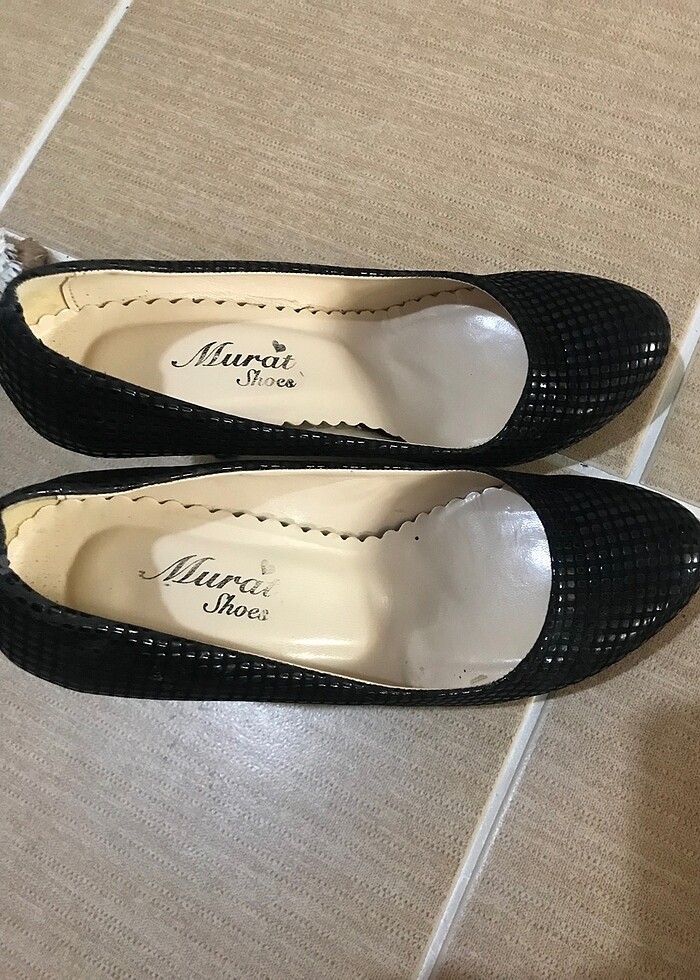 Siyah renk ince topuklu  abiye ayakkabı - Görsel 2