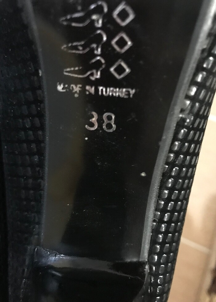 Siyah renk ince topuklu  abiye ayakkabı - Görsel 5