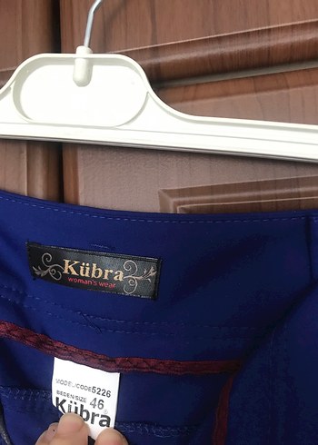 Parlak Mavi Kadın Kumaş Pantolon - Görsel 3