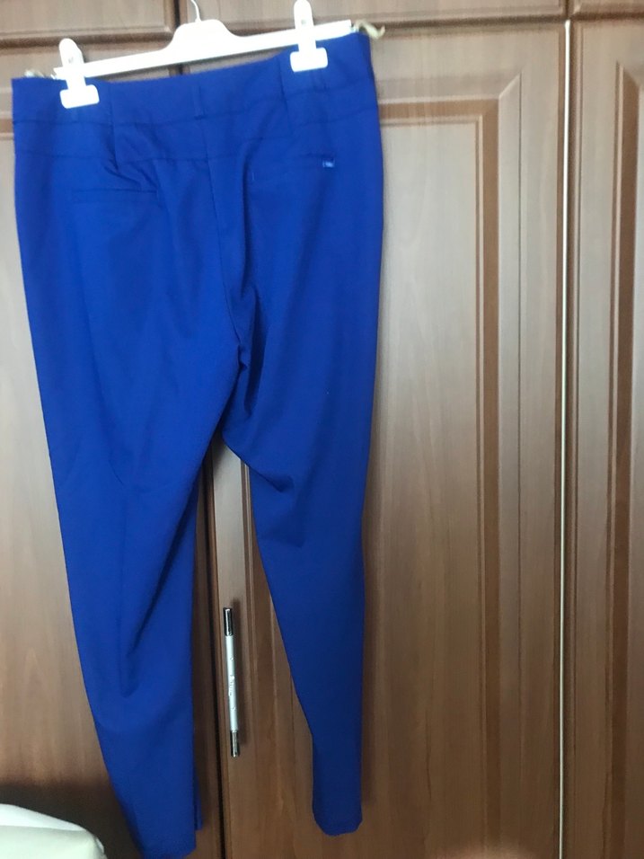 Parlak Mavi Kadın Kumaş Pantolon - Görsel 2