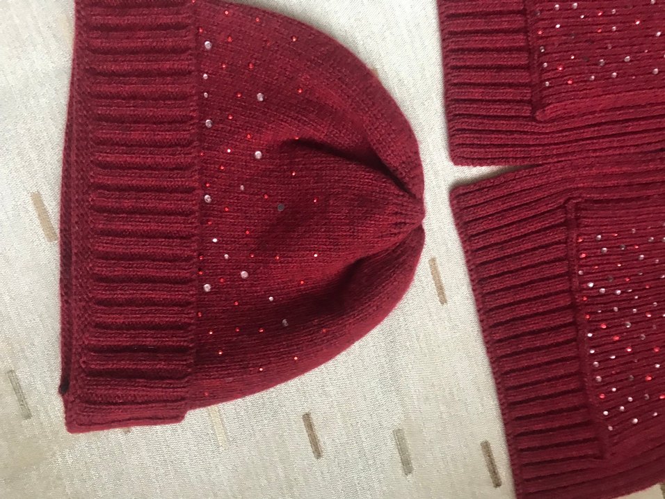 Bordo Kadın  Atkı bere takımı - Görsel 2