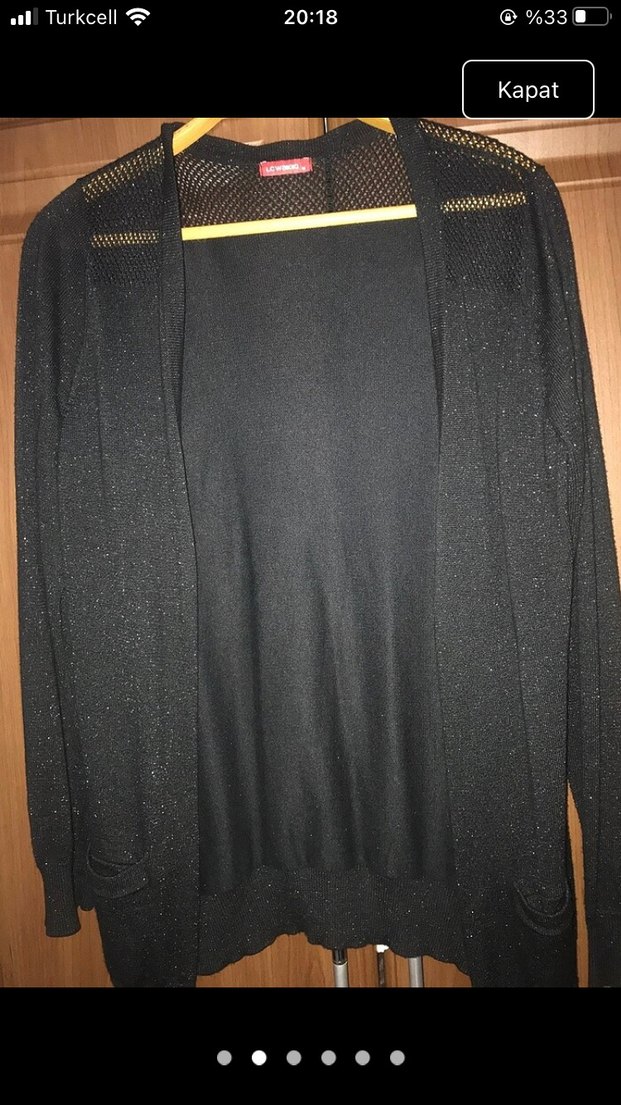 Siyah Uzun Kollu Örgü Kadın Hırka - Görsel 4