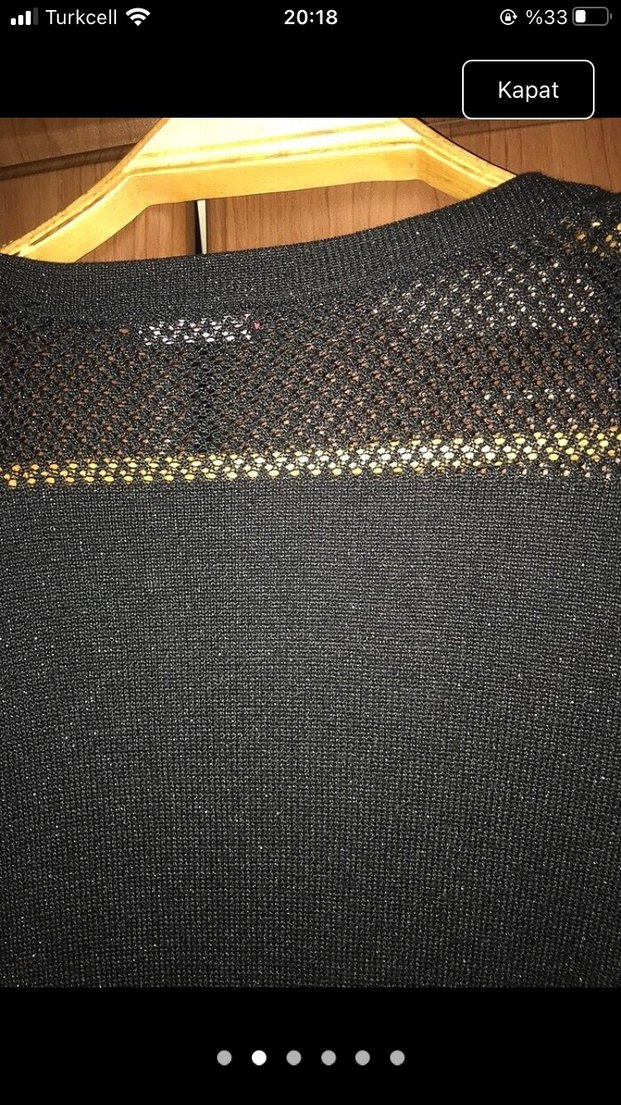 Siyah Uzun Kollu Örgü Kadın Hırka - Görsel 3