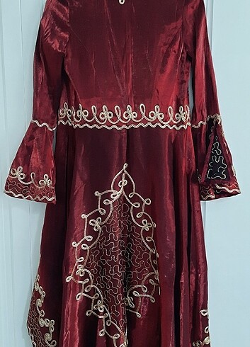 xs Beden bordo Renk Kaftan